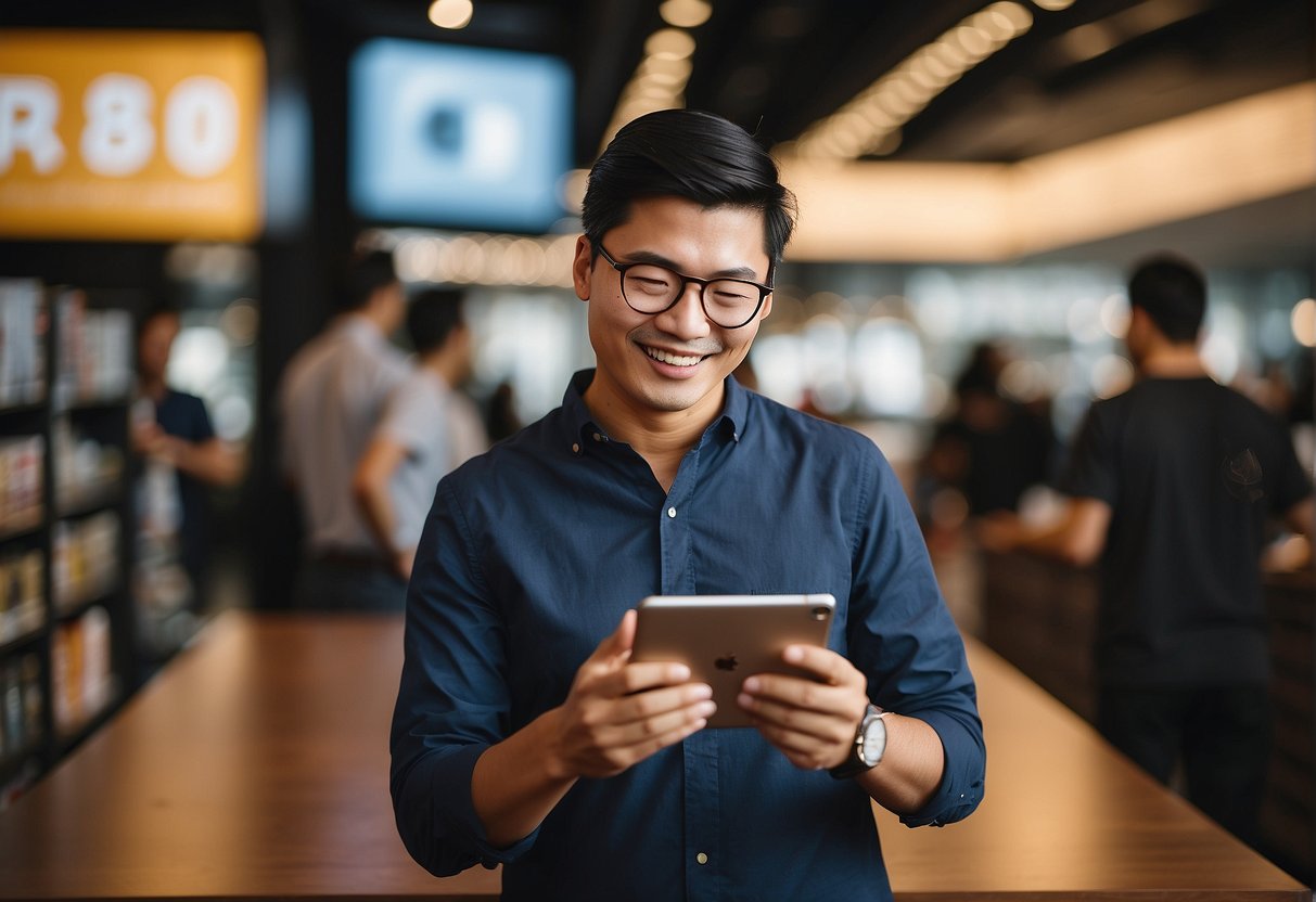 A customer effortlessly books a promotion online in Singapore with a seamless and user-friendly experience