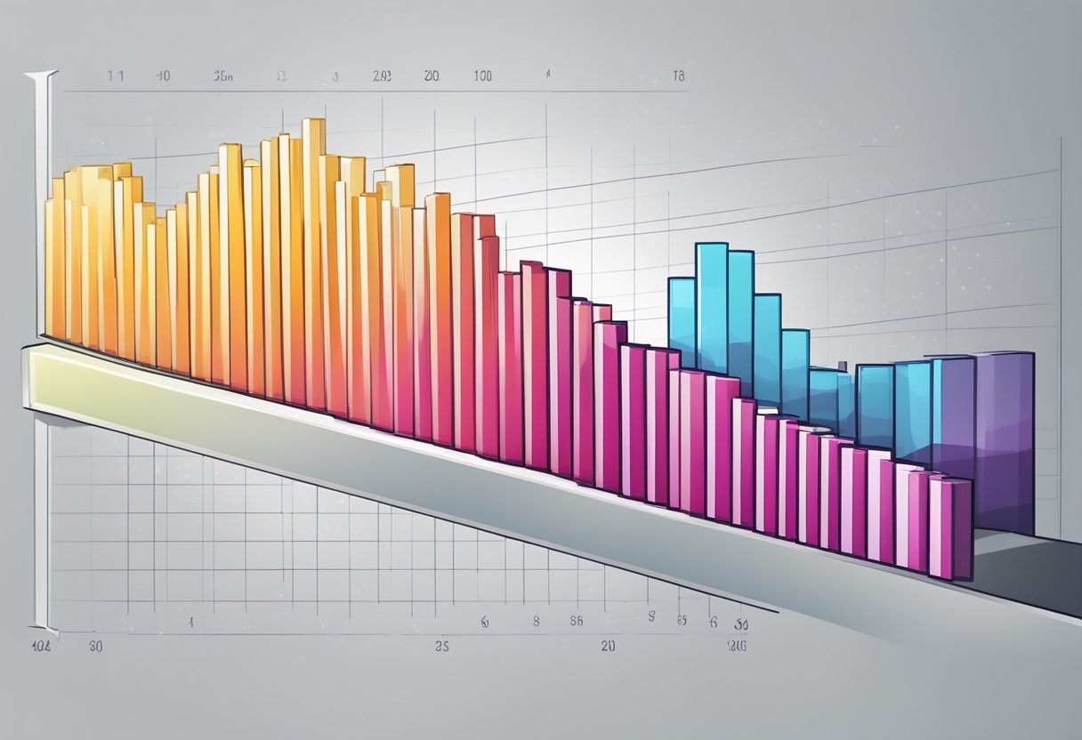 A bar graph shows rapid growth in YouTube subscribers, with the channel name and logo prominently displayed. Data points indicate exponential increase