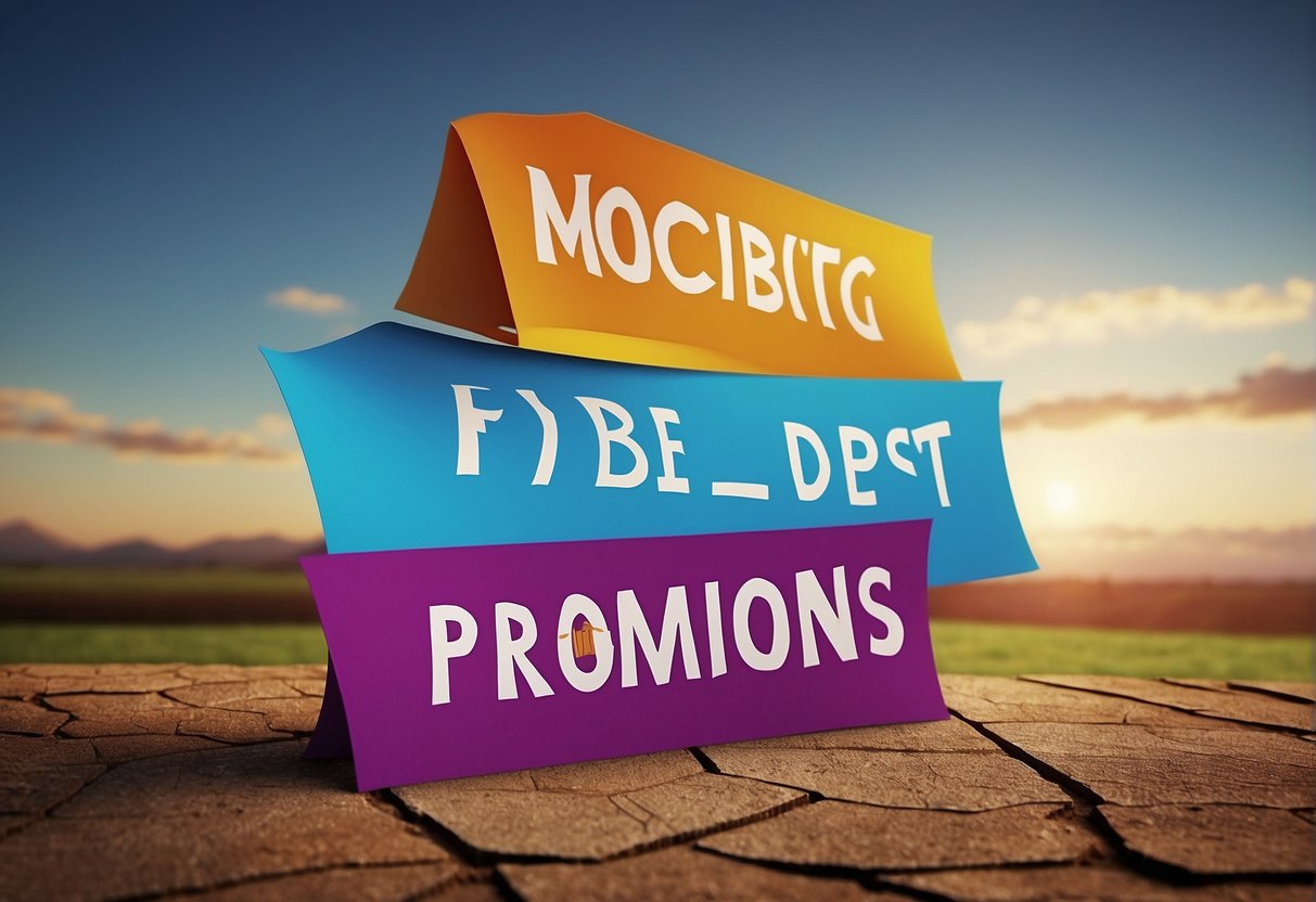 A colorful banner displaying "Exciting Fixed Deposit Promotions" with dollar signs and percentage symbols to boost savings
