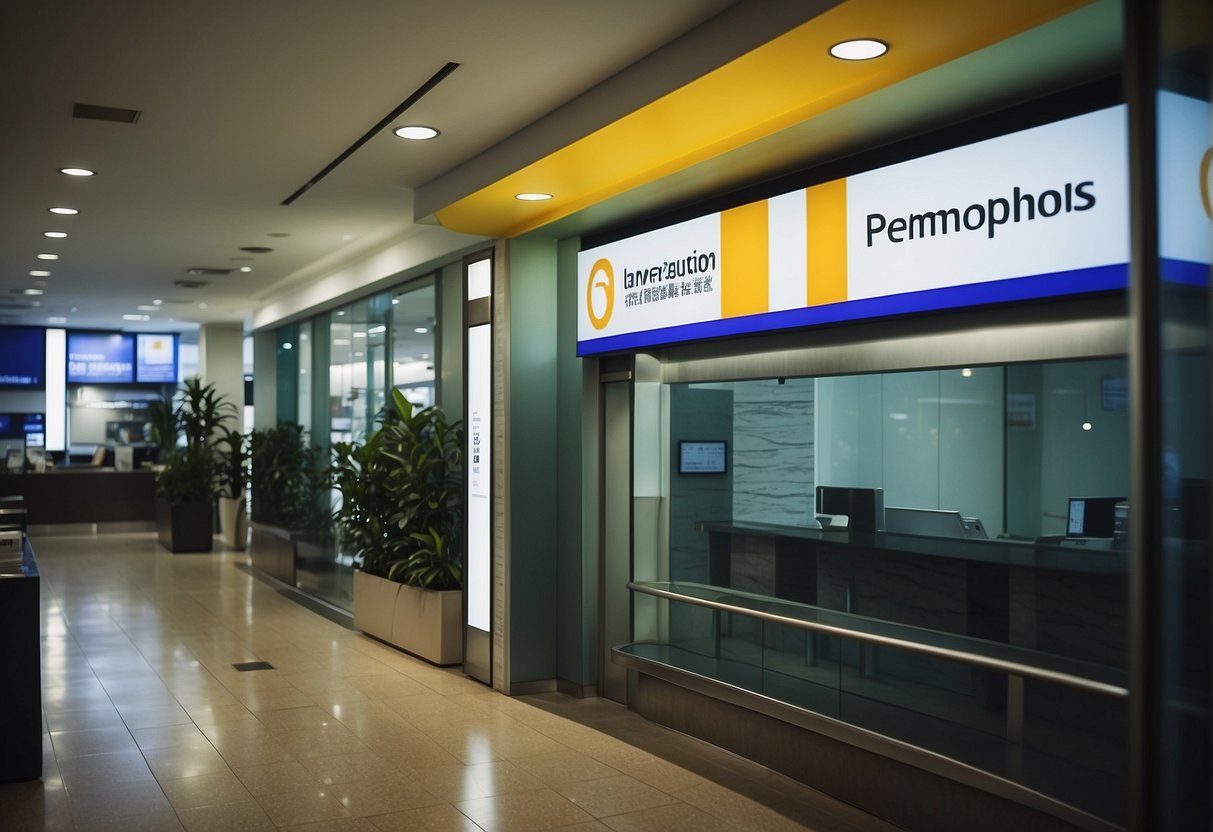 A bank branch with a prominent display of "Latest Promotions on Fixed Deposits" in Singapore dollars