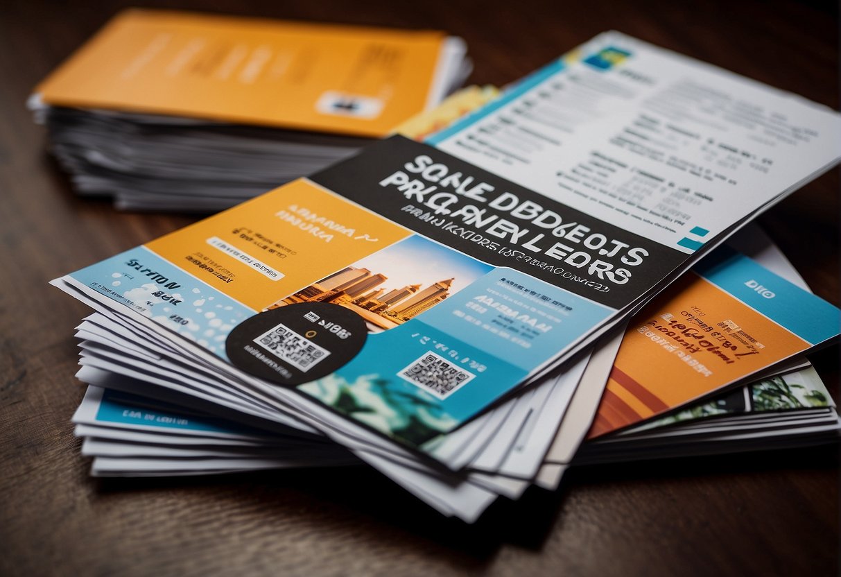 A stack of promotional flyers for SGD fixed deposit offers in Singapore