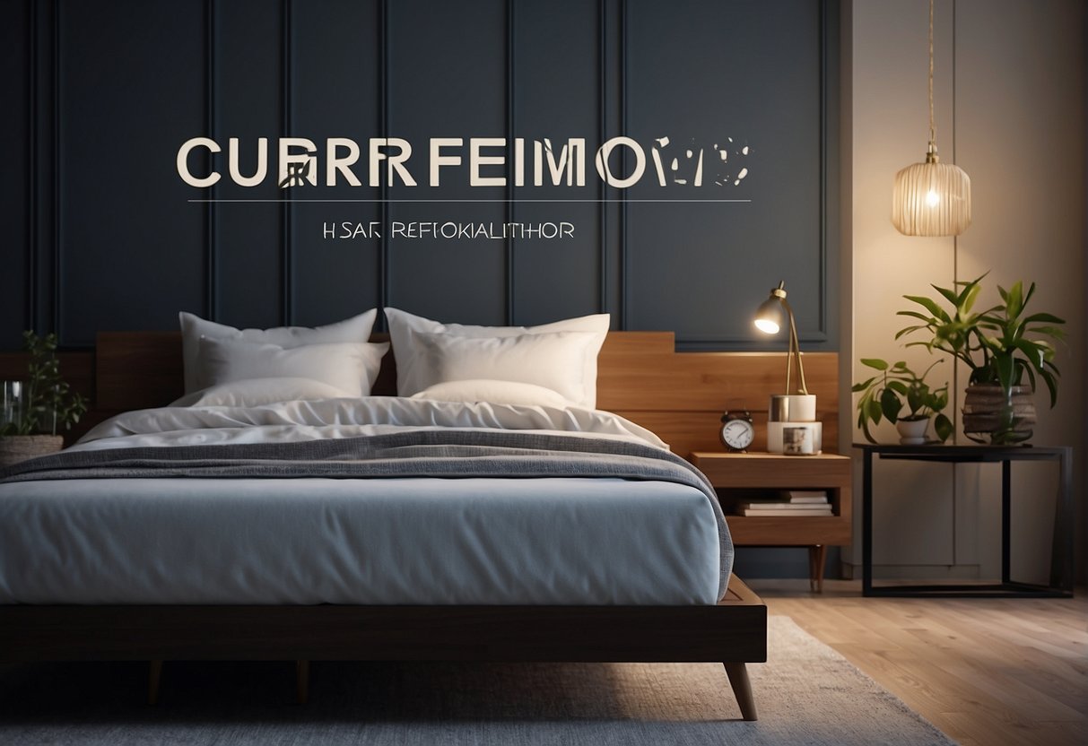 A single bed with a "Current Promotions on Mattresses" sign in a Singaporean bedroom setting