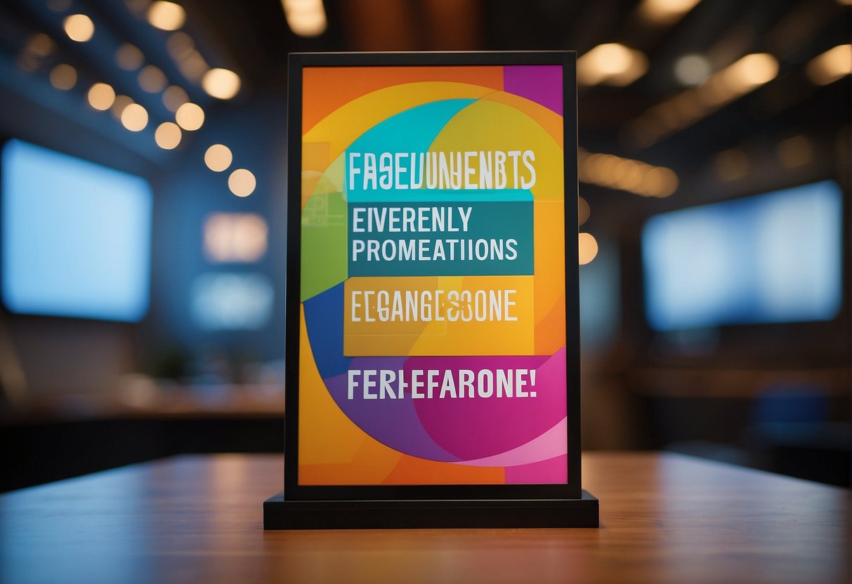 A colorful banner with "Frequently Asked Questions" and "everbest promotions singapore" displayed prominently