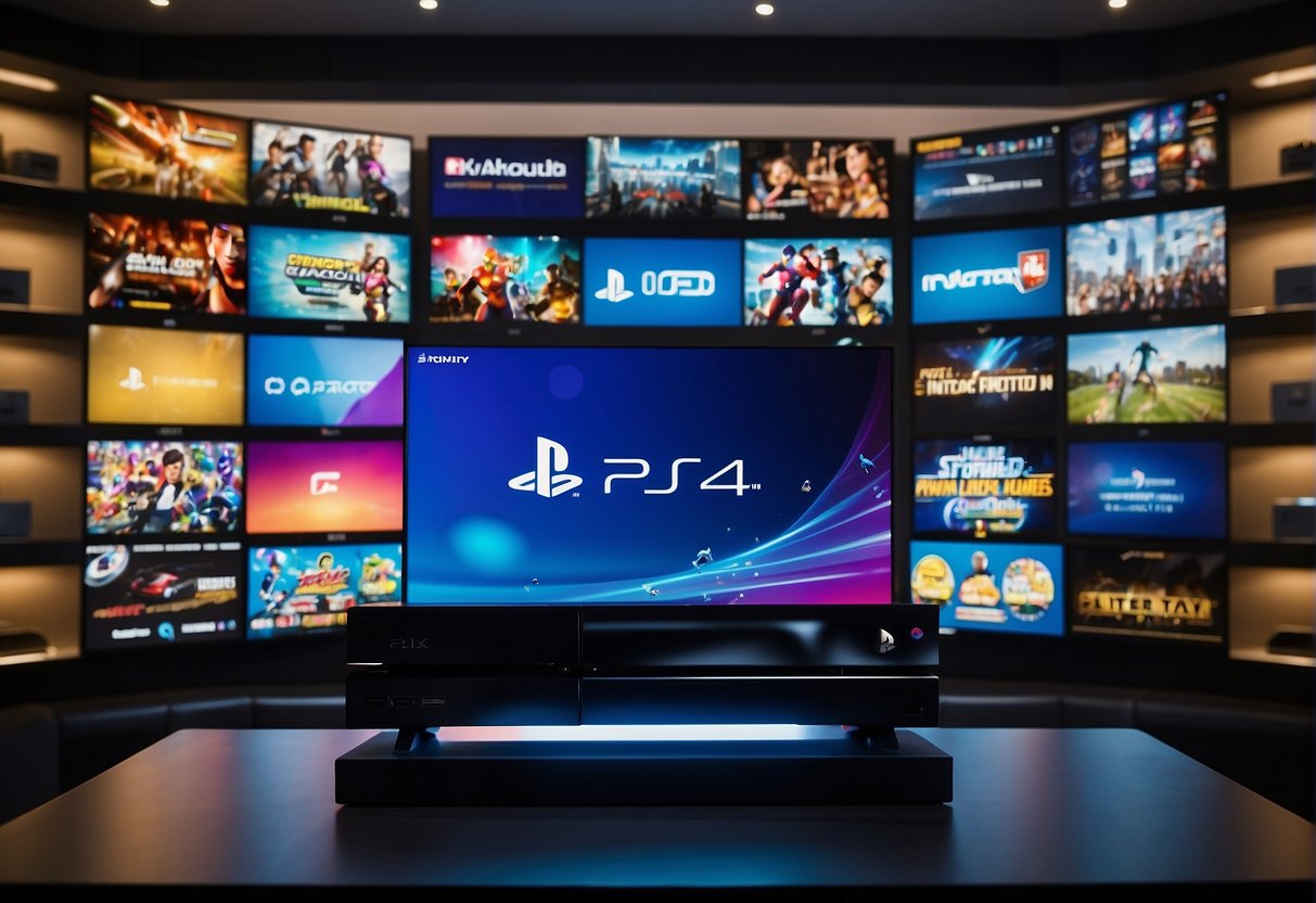 A computer screen displaying various PS4 promotions in Singapore, with enticing discounts and offers highlighted