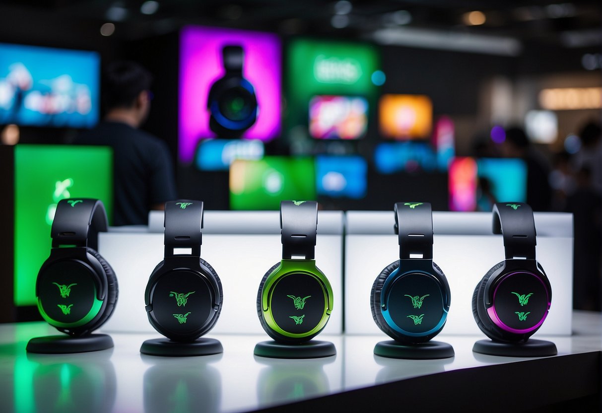 Colorful Razer products displayed with excitement and anticipation at a Singapore promotion