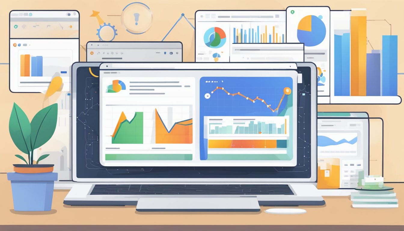 A computer screen showing Google Search Console with technical SEO and website health data