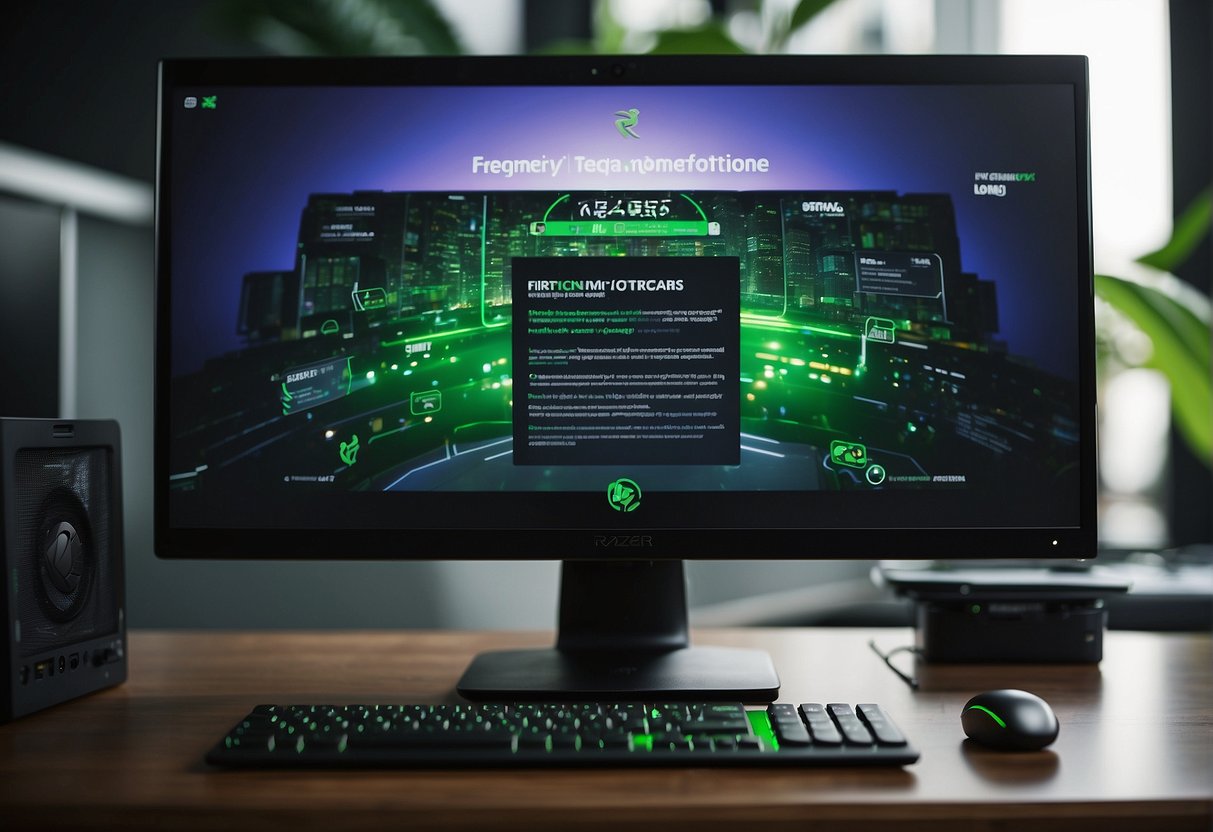 A computer screen displaying a webpage with "Frequently Asked Questions" about a Razer promotion in Singapore