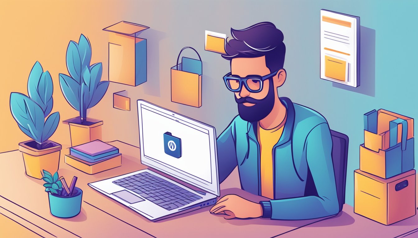 A person managing a woocommerce online store