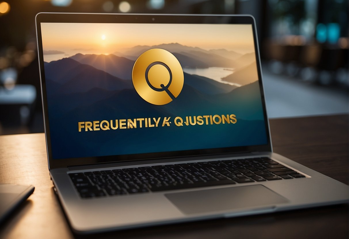 A computer screen displaying "Frequently Asked Questions" with the Midas Promotions Singapore logo