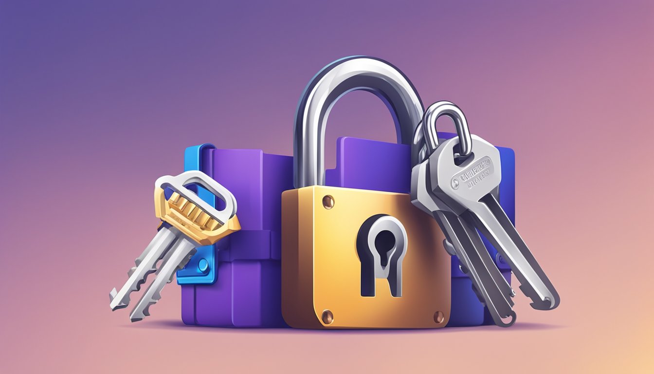 A secure and well-maintained WooCommerce website with a padlock and a wrench symbolizing security and maintenance