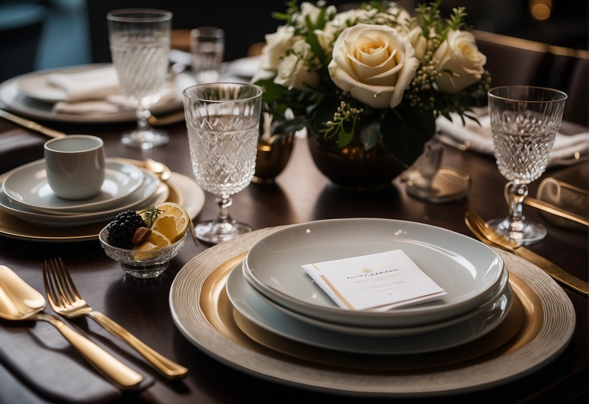 A table set with elegant dinnerware and a menu showcasing exclusive dining promotions at Altro Zafferano in Singapore