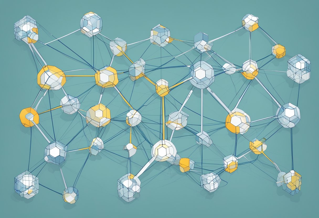 A network of nodes connected by edges, with data flowing through them, representing the applications of GNNs in various domains