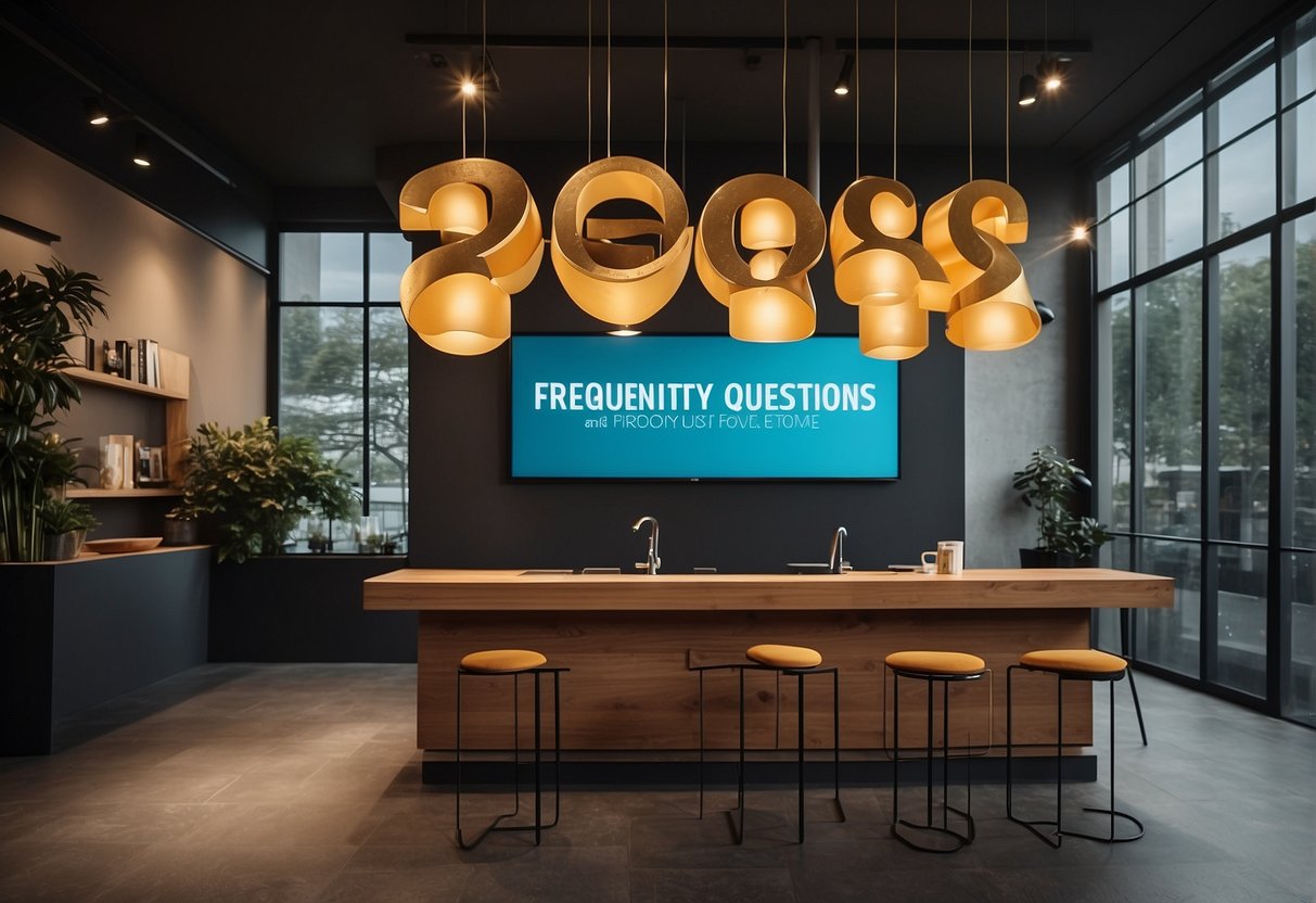 A vibrant banner with "Frequently Asked Questions" and "novita promotions singapore" displayed in bold, eye-catching font
