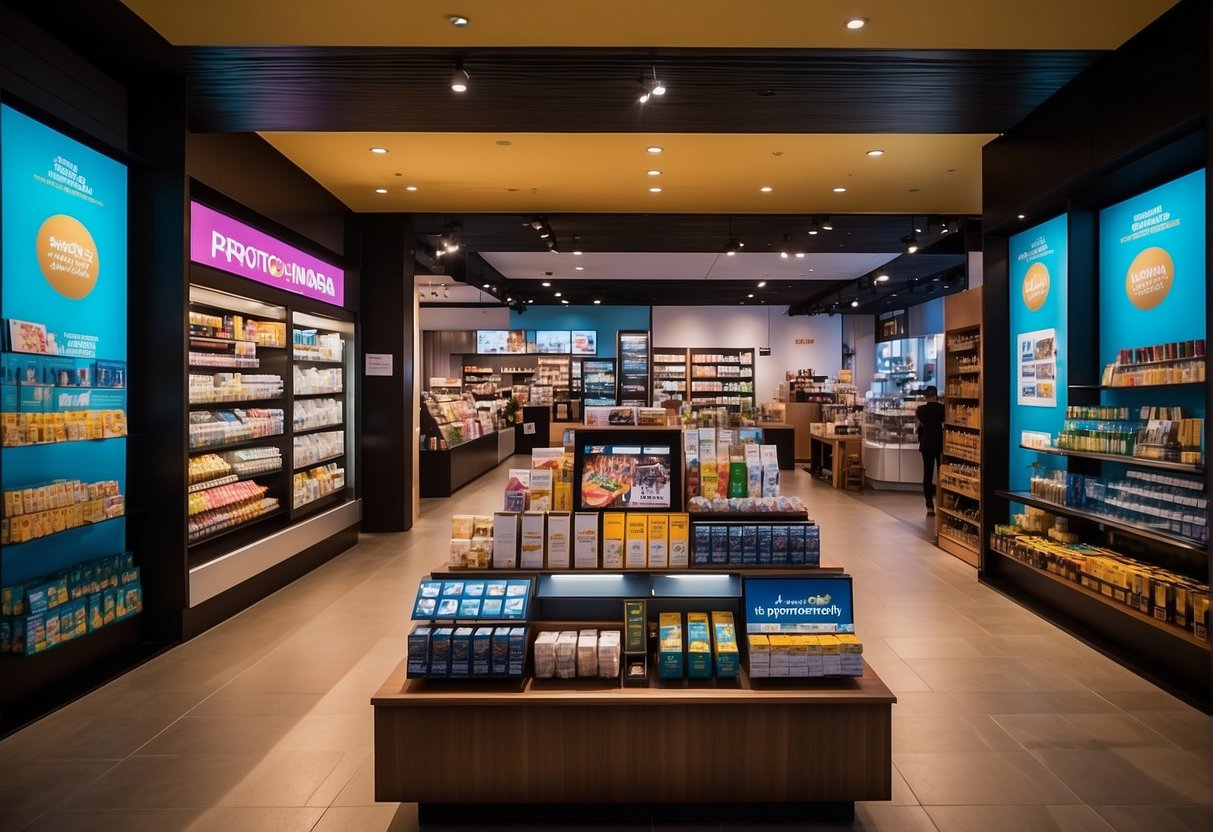 A vibrant display of Chateraise promotions in Singapore, featuring colorful signage and enticing product showcases