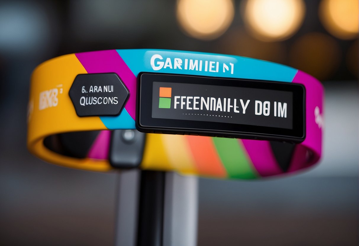 A bright and colorful banner displaying "Frequently Asked Questions" and "Garmin Promotions Singapore" with a sleek and modern design