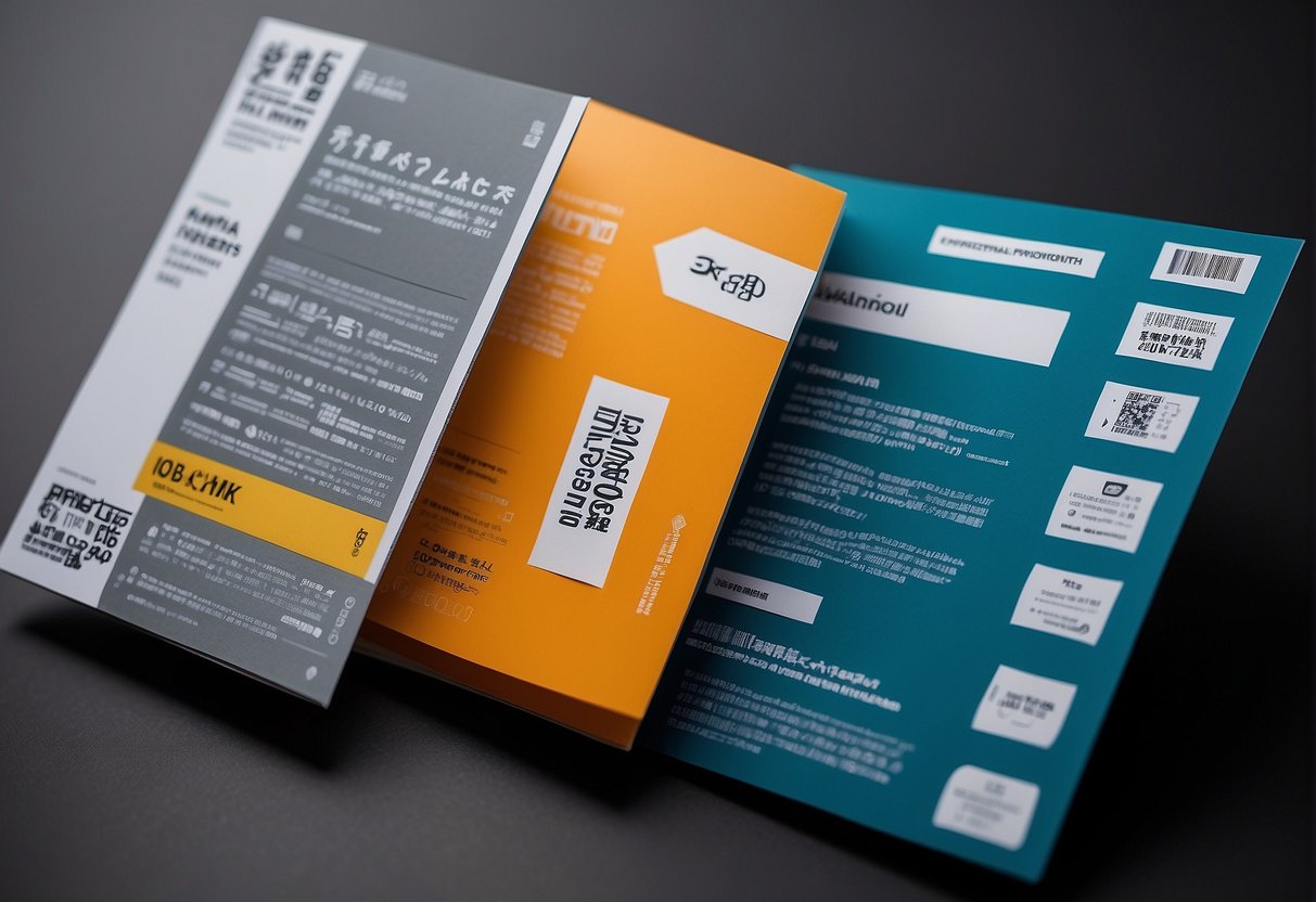 FAQ pamphlets stack with Singapore promotions