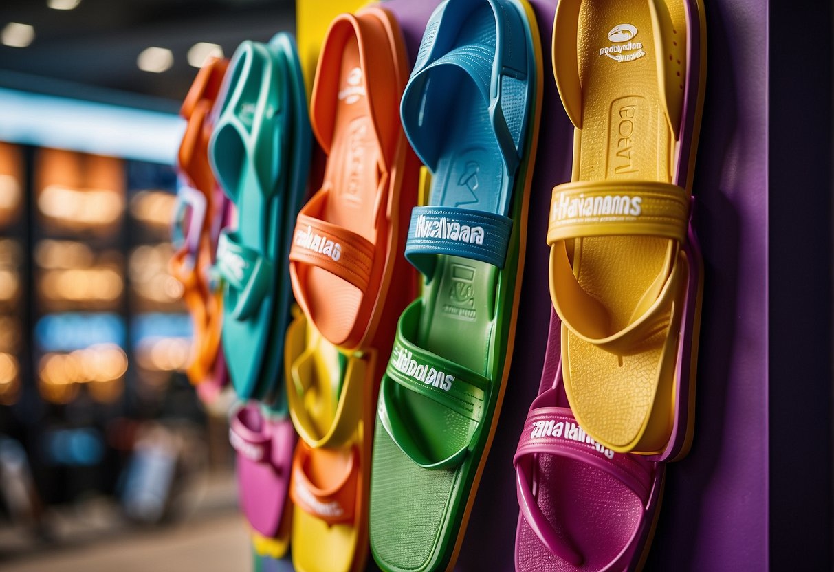A display of Exclusive 2024 Promotions Havaianas in a vibrant Singapore setting