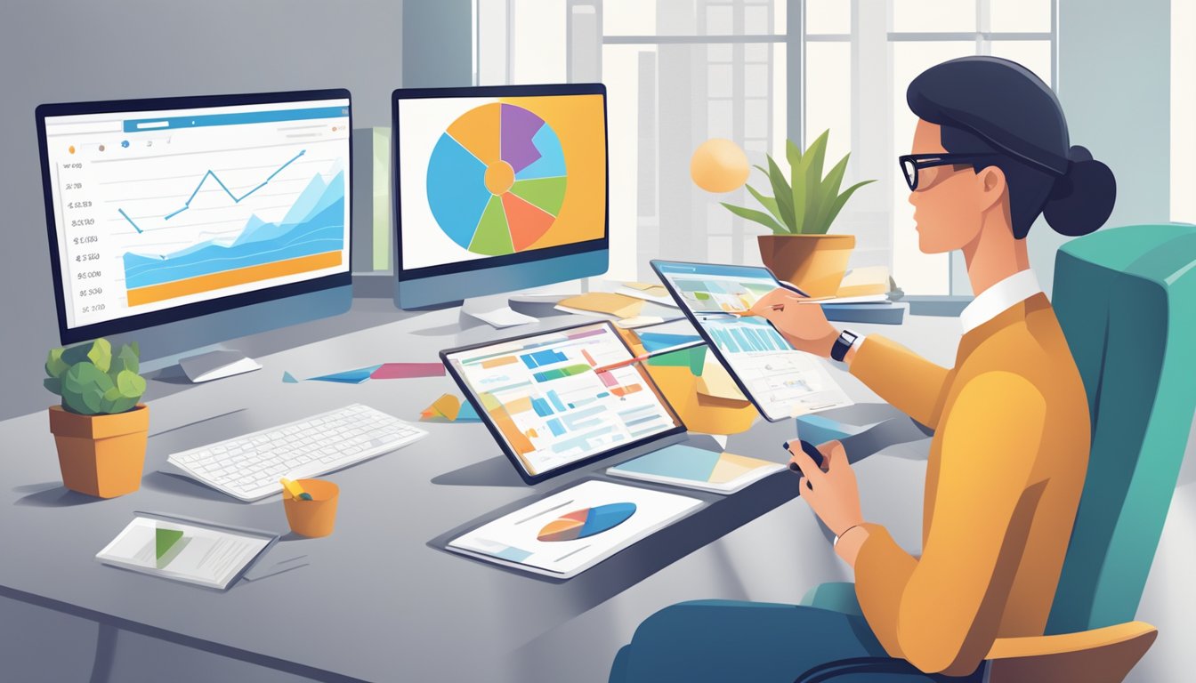 A person analyzing and measuring digital marketing strategy results - digital markedsføringsstrategi