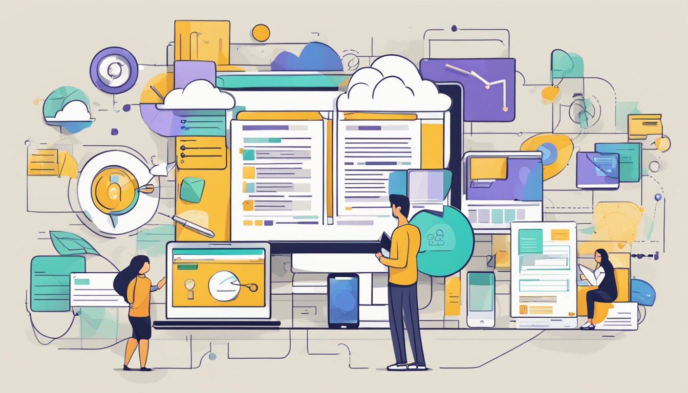 Create a visual of a long-term digital marketing strategy plan