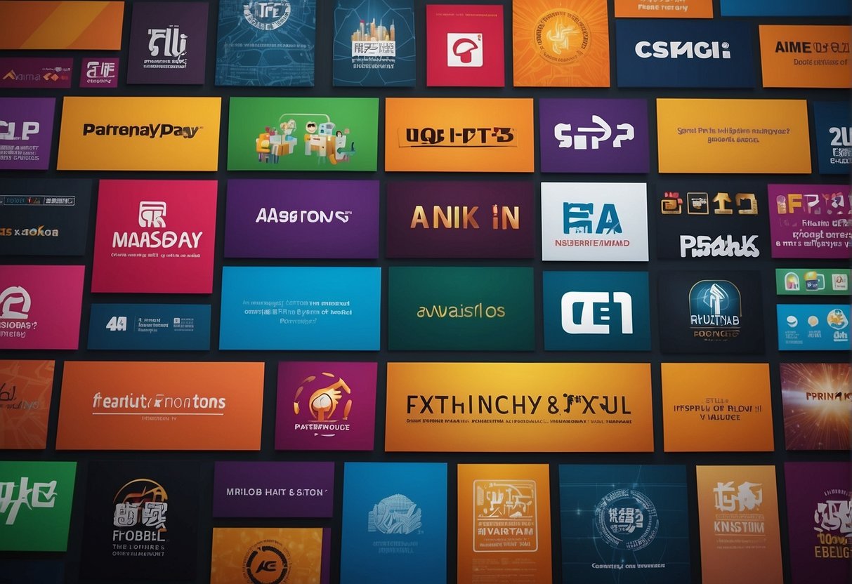 A colorful display of "Frequently Asked Questions" banners and logos for Netspay promotions in Singapore