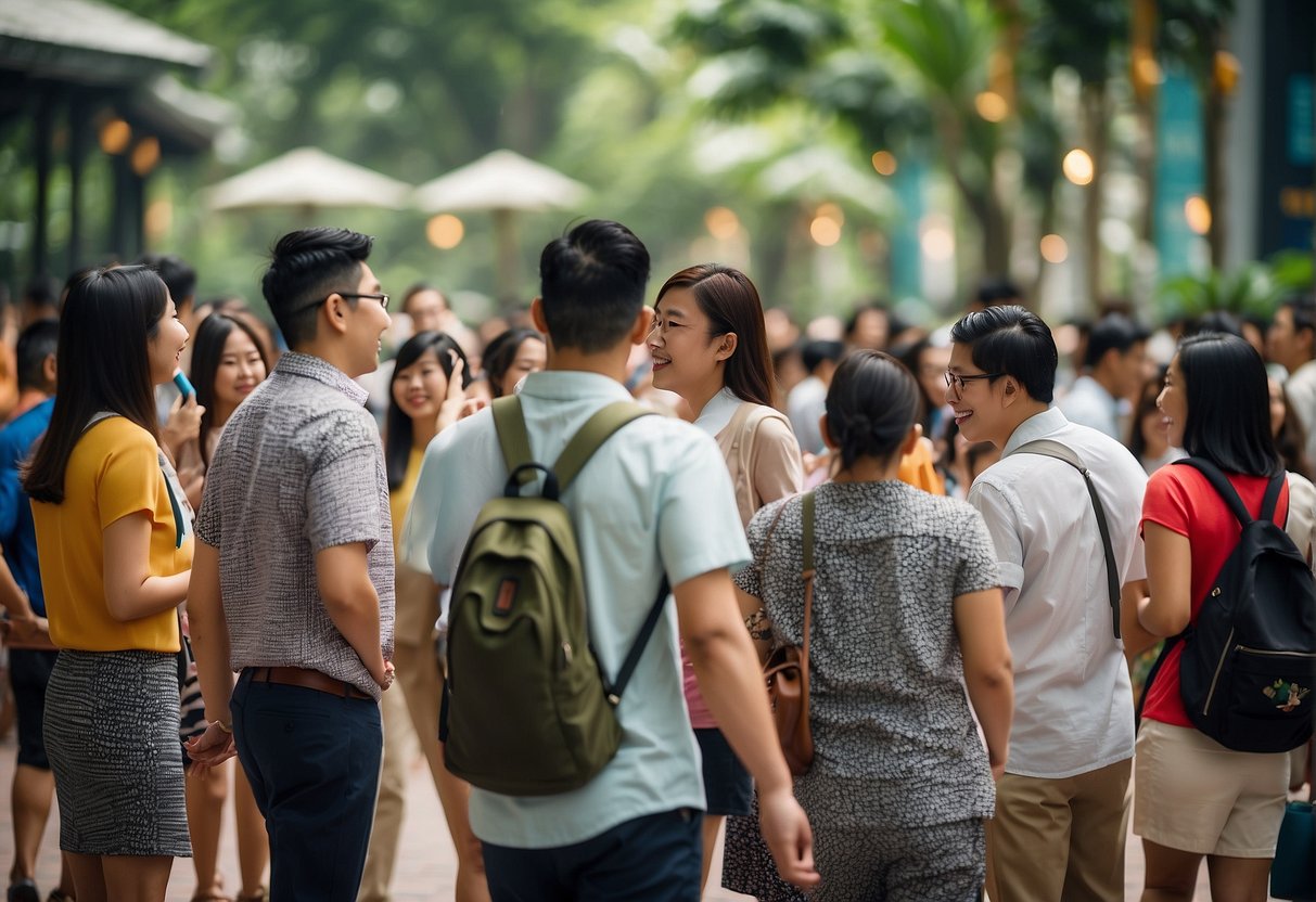 Visitors eagerly redeem zoo ticket promotions in bustling Singapore