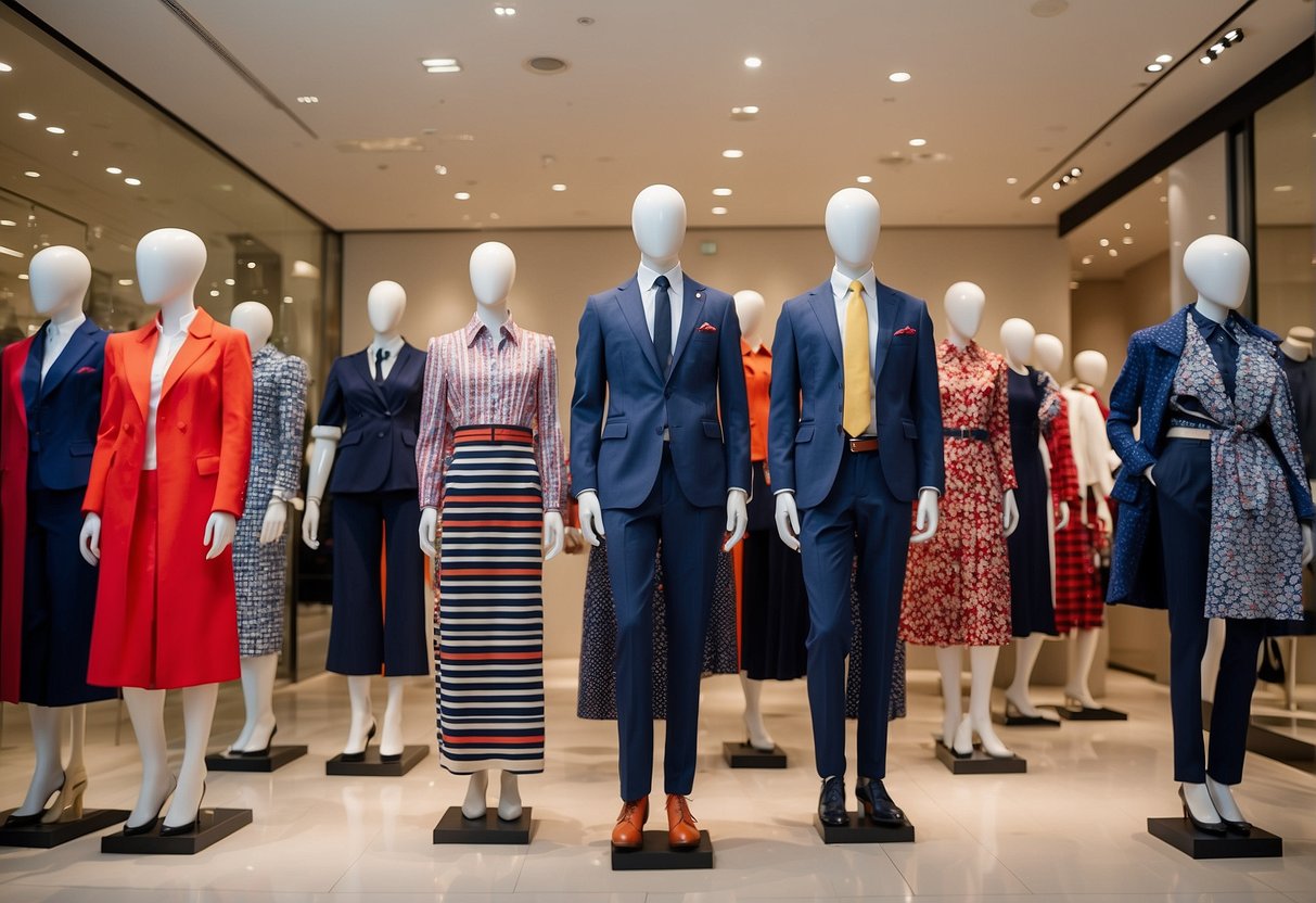 A vibrant display of new arrivals and trendsetting Tommy Hilfiger promotions in Singapore. Bright colors and bold patterns catch the eye