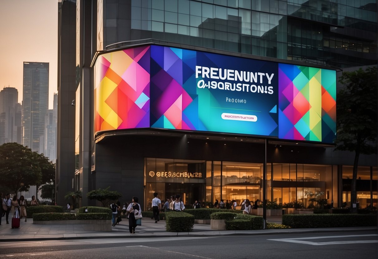 A colorful banner with "Frequently Asked Questions" and "Garena Promotions Singapore" displayed prominently