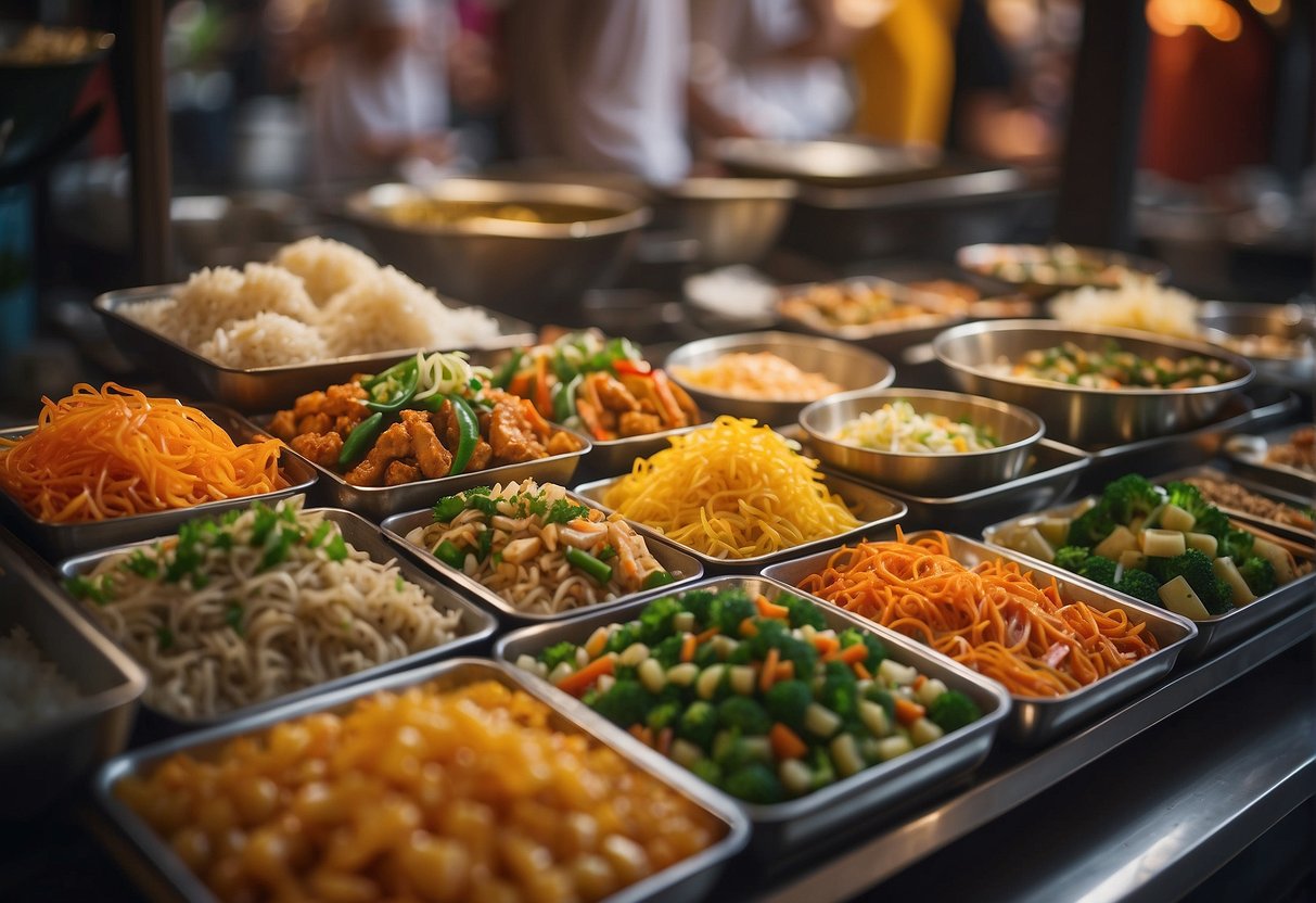 Experience a colorful array of Asian cuisine, from sizzling stir-fries to delicate sushi, amidst vibrant decor and bustling market stalls