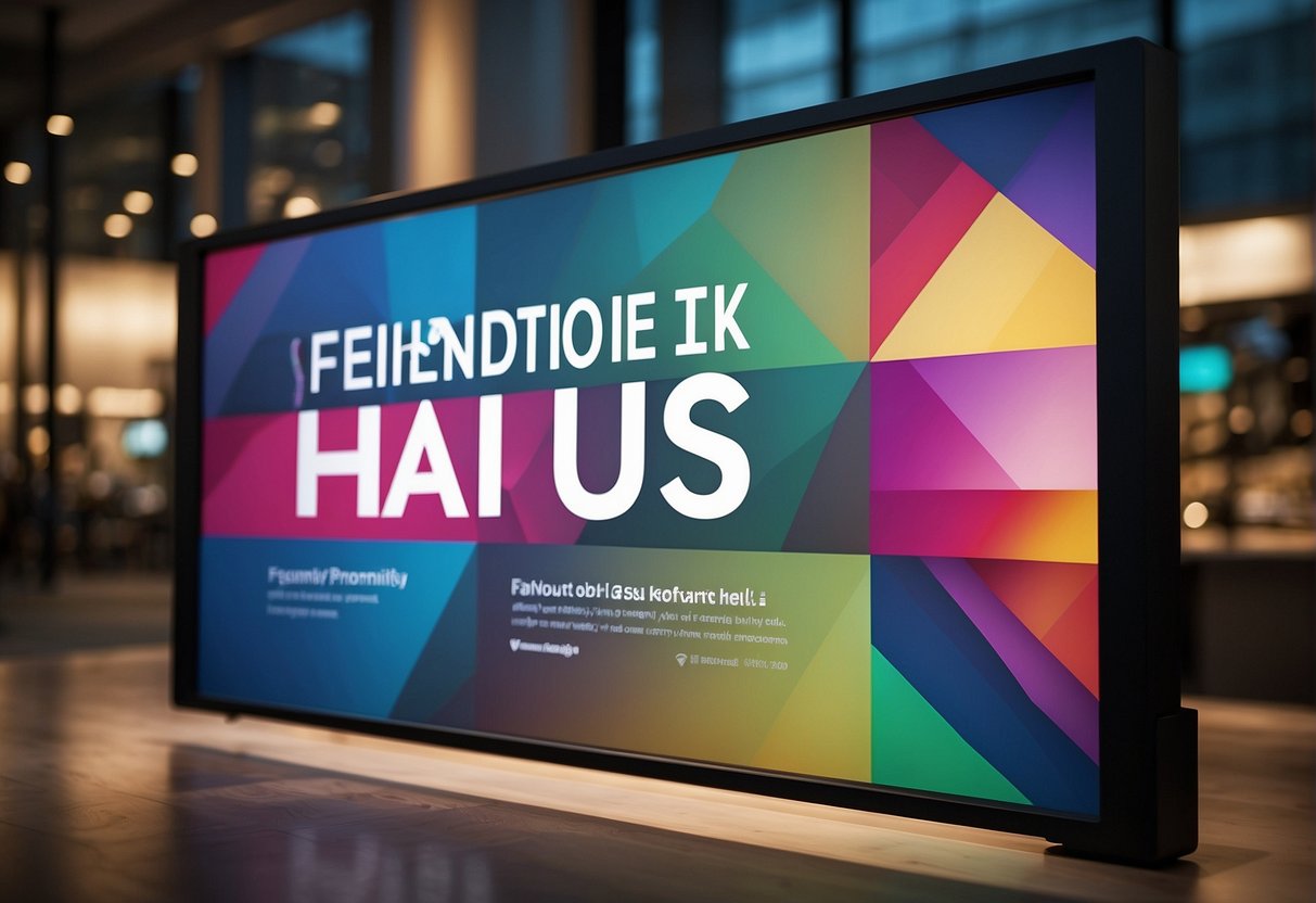 A colorful banner with "Frequently Asked Questions" and "haus promotions singapore" displayed prominently