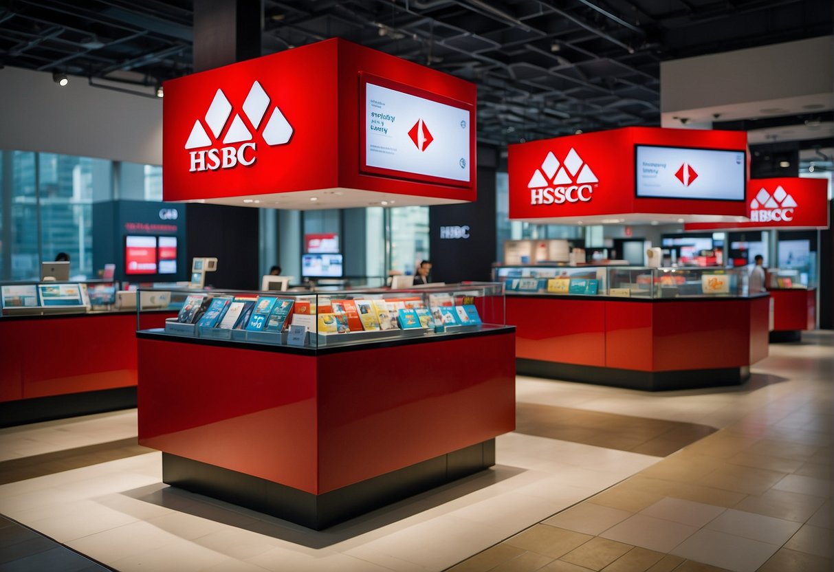 A vibrant display of HSBC Everyday+ Exclusive Promotions in Singapore, featuring eye-catching graphics and enticing offers