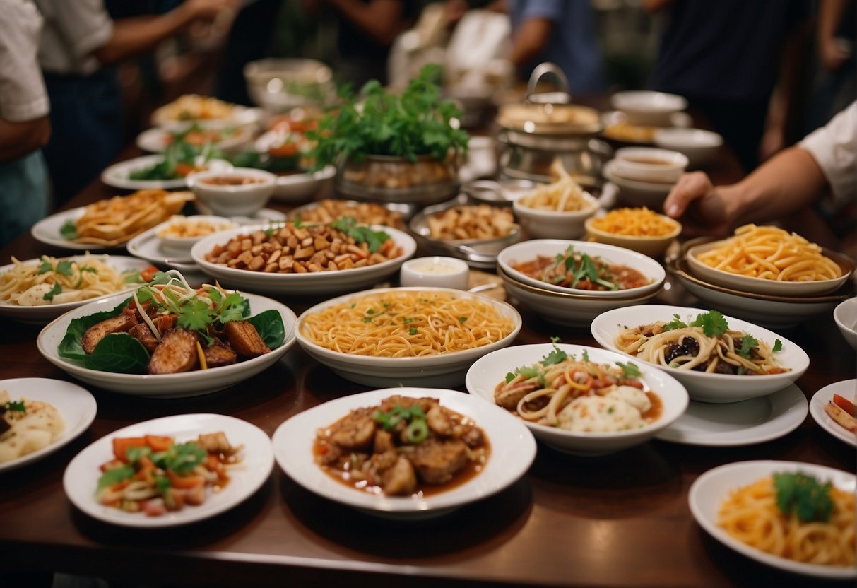 A table filled with an array of delectable dishes, surrounded by joyful diners at Kiseki promotions Singapore