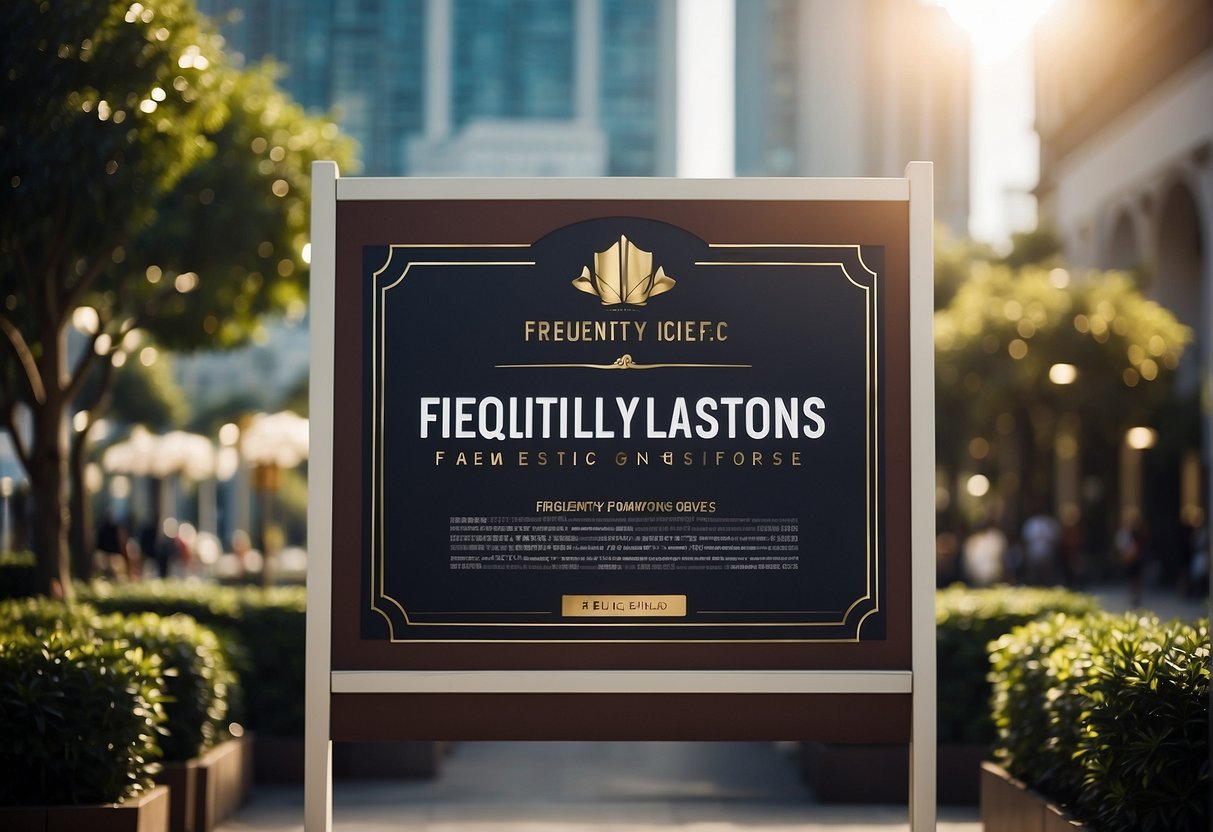 A banner with "Frequently Asked Questions" and "Majestic Promotions Singapore" displayed prominently