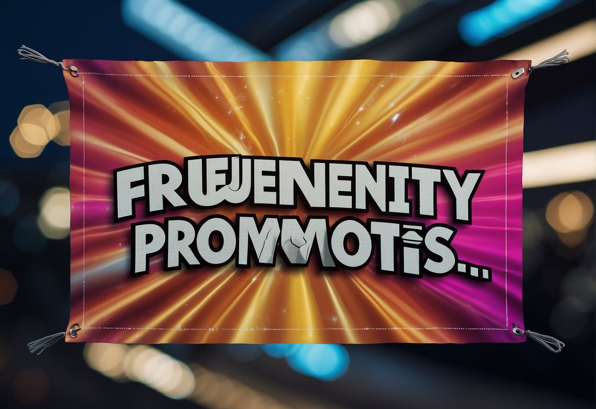 A colorful banner displaying "Frequently Asked Questions mgk promotions singapore" against a bright background