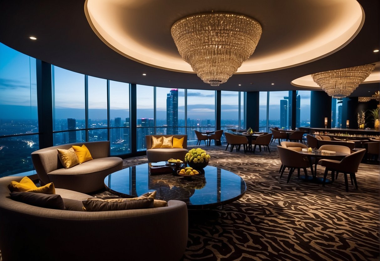 The W Hotel in Singapore is bustling with activity as guests enjoy exclusive promotions and deals. The vibrant atmosphere is filled with modern decor and luxurious amenities, creating a sense of excitement and indulgence
