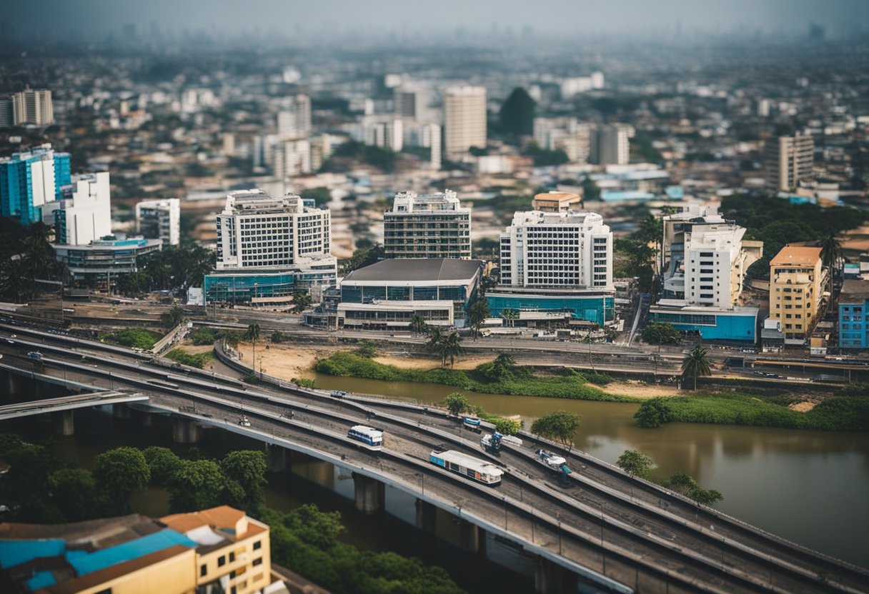 The bustling city of Lagos showcases modern infrastructure and development riches under the local government's control