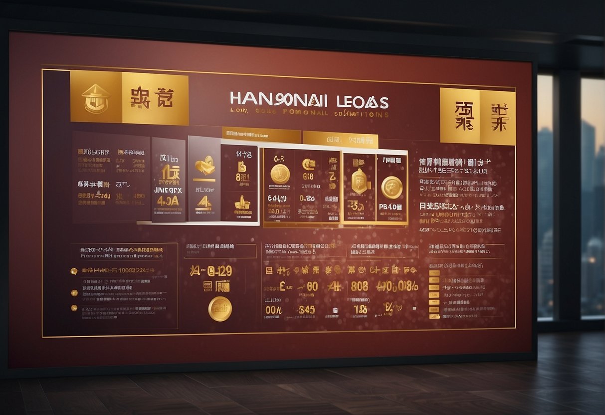 A banner with "Personal Loan Promotions Singapore" displayed prominently, surrounded by financial symbols and attractive graphics
