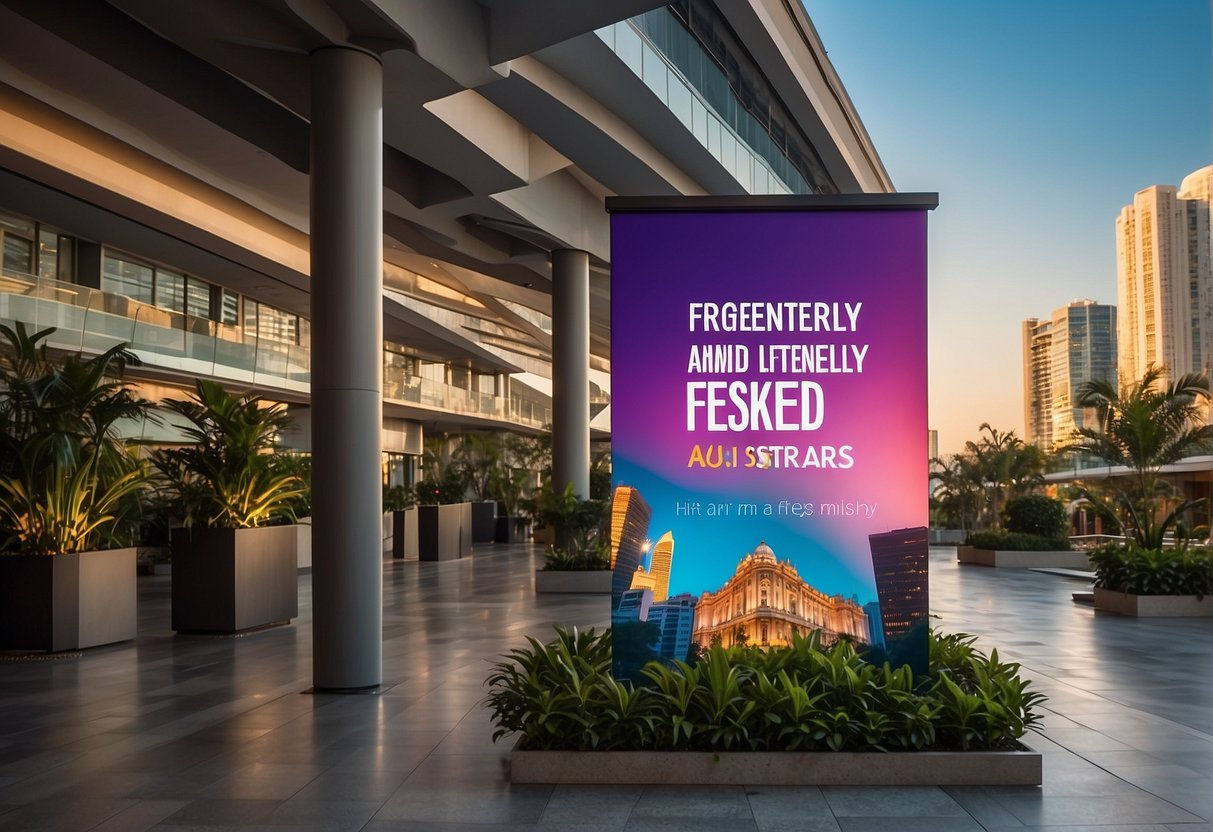 A colorful banner with "Frequently Asked Questions" and "Promotions Singapore" displayed prominently