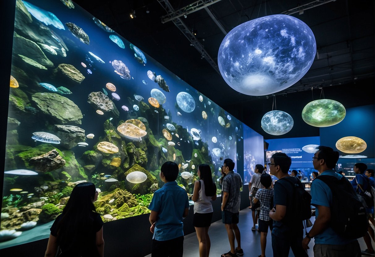 Visitors flock to Science Centre Singapore, drawn by the latest promotions and exhibits. Displays showcase innovative technology and interactive learning experiences