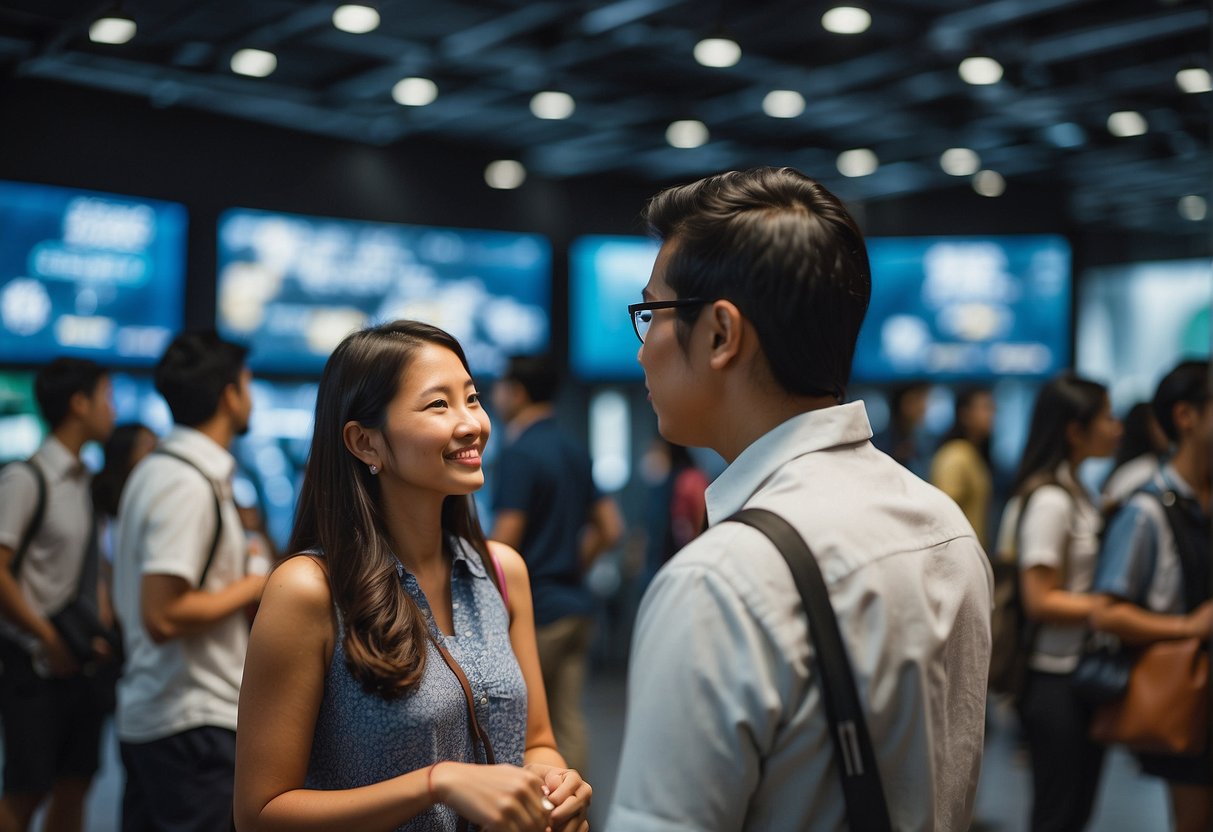 Visitors explore interactive exhibits, attend educational workshops, and engage with knowledgeable staff at the science centre in Singapore