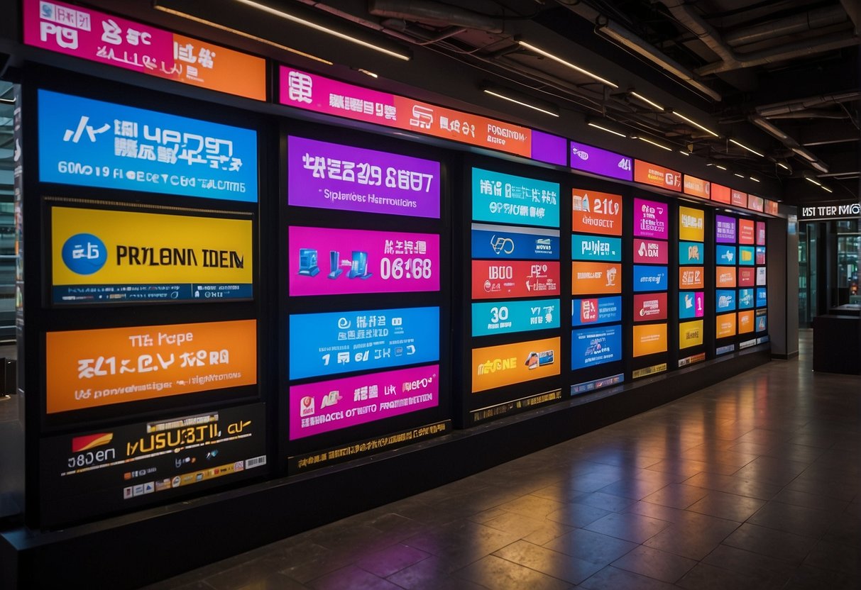 A vibrant display of "Latest Promotions" signage at Zero1 Promotions in Singapore
