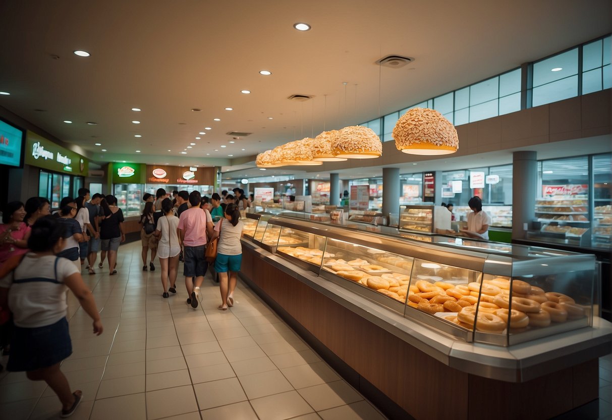 People flock to Krispy Kreme locations in Singapore, enticed by promotions and the promise of delicious donuts. The storefronts are bustling with eager customers