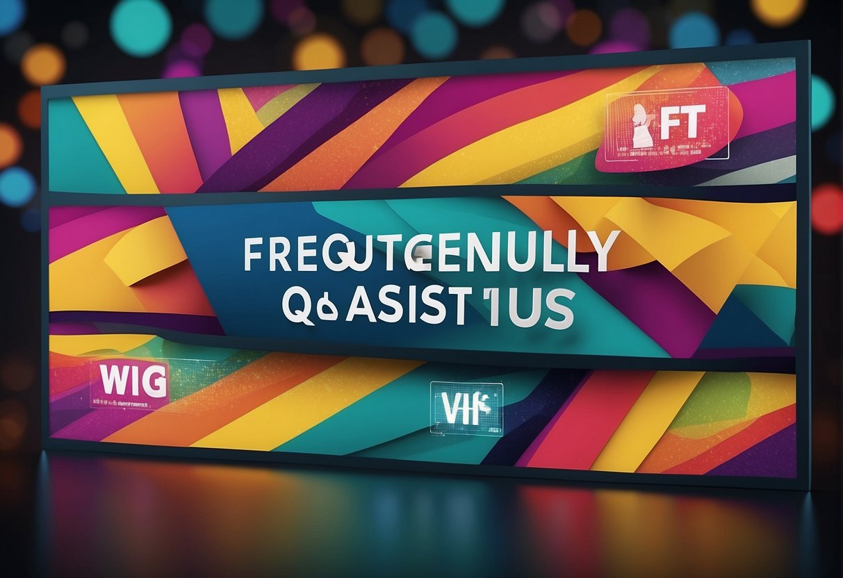 A colorful banner with "Frequently Asked Questions" and "Wiggle Promotions Singapore" text, surrounded by playful, eye-catching graphics
