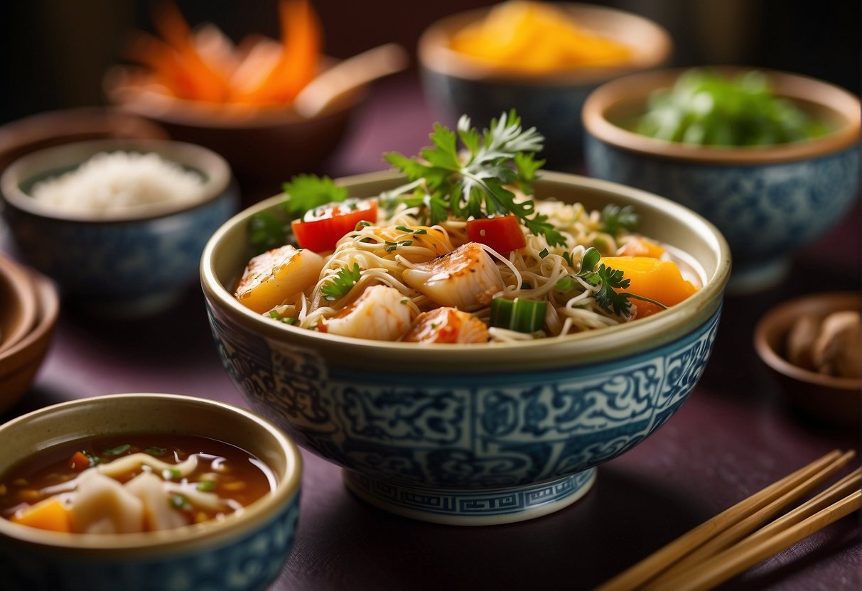 A colorful and vibrant display of Paradise Dynasty Exclusive Promotions, featuring various dishes and special offers, set against a backdrop of traditional Chinese decor