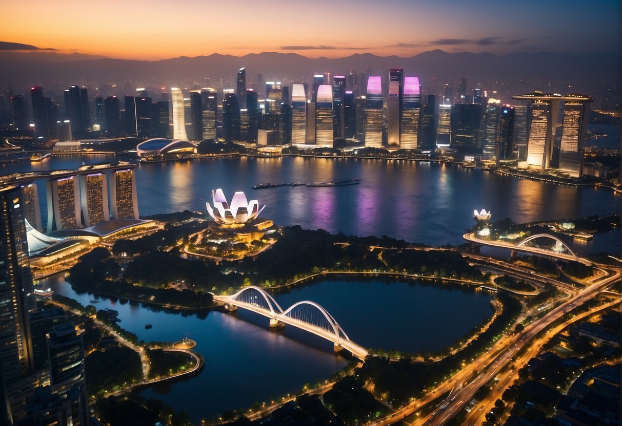 Vibrant cityscape with iconic landmarks from Singapore to Tokyo, showcasing 2024 promotions
