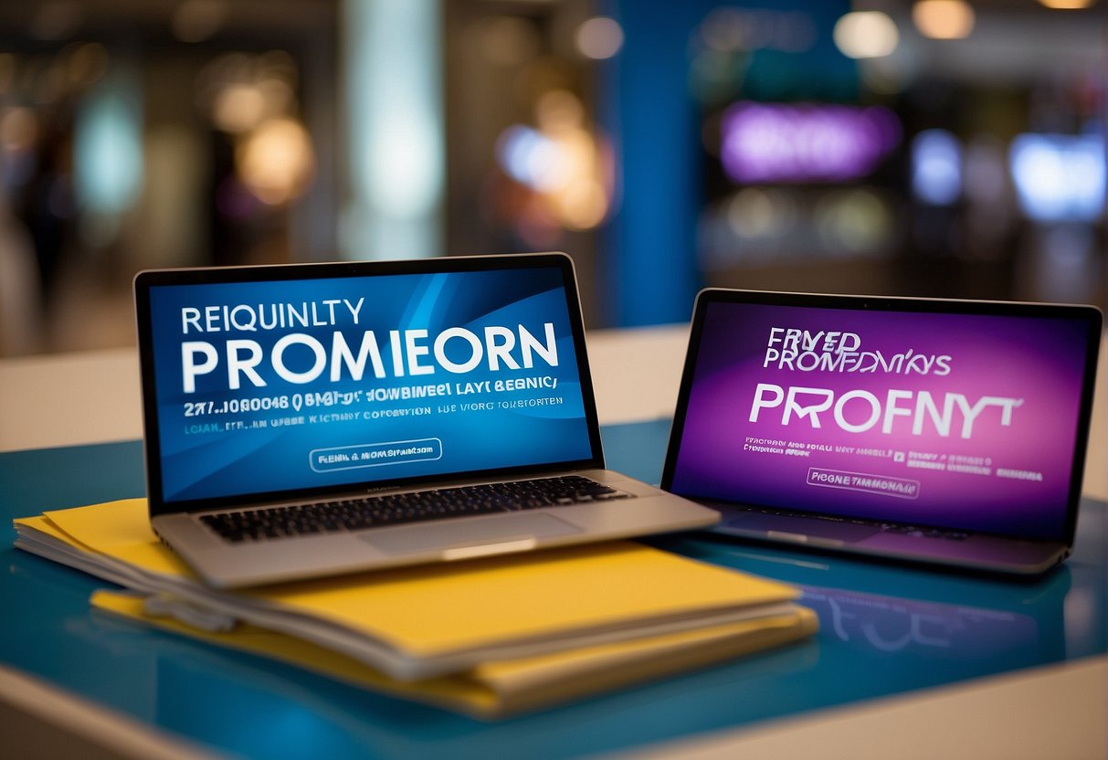 A colorful display of promotional materials with the words "Frequently Asked Questions" and "owndays promotions singapore" prominently featured