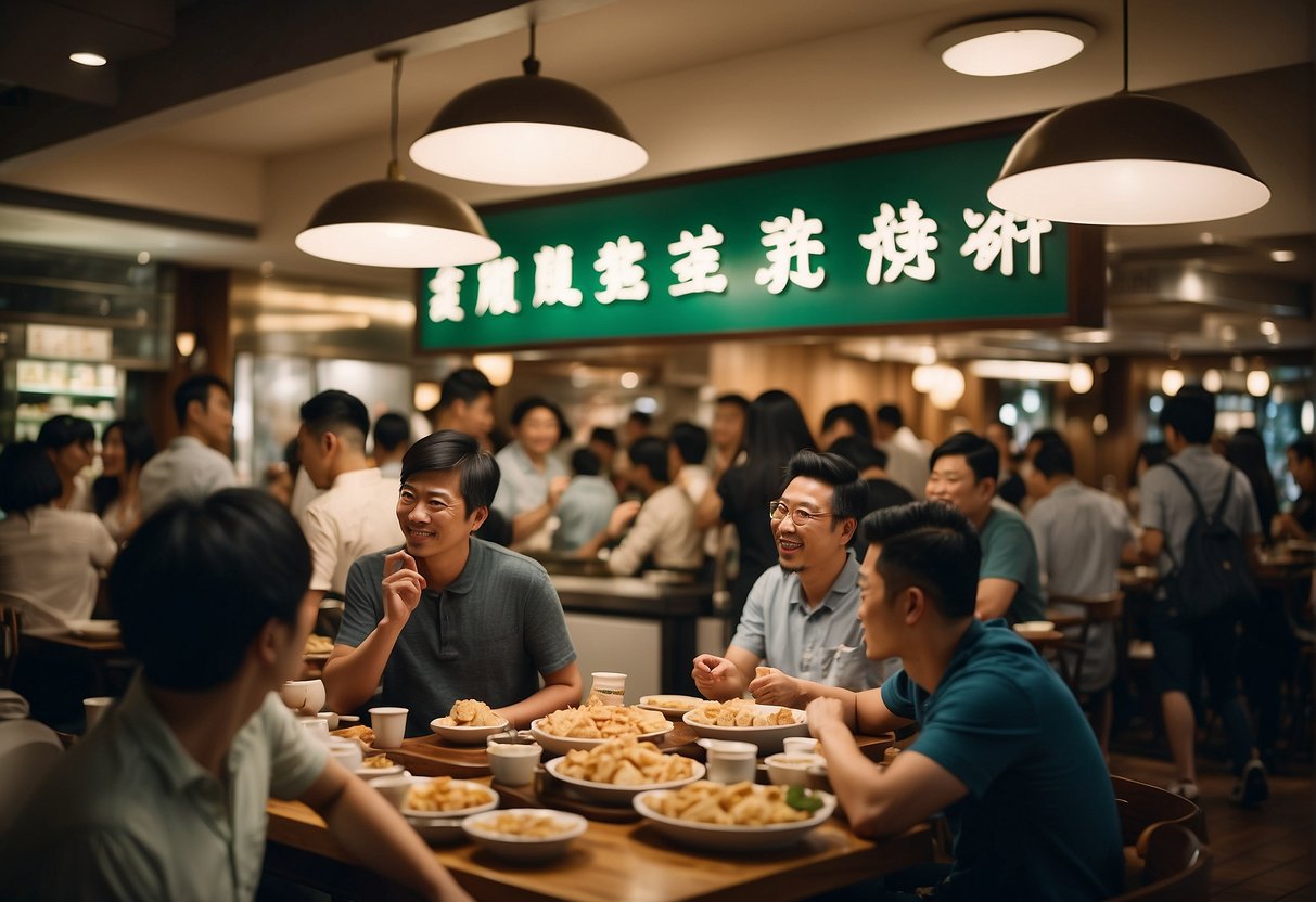 A bustling restaurant with Tim Ho Wan signage and a crowd of people enjoying exclusive 2024 promotions