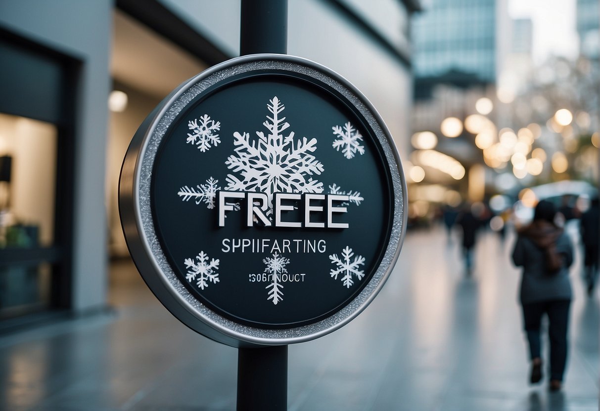 A sign promoting fat freeze treatment in Singapore, with a snowflake design and bold lettering