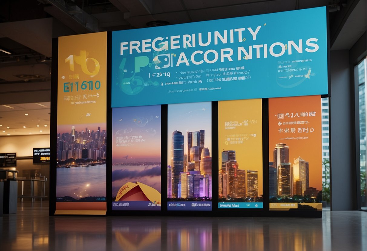 A colorful banner with "Frequently Asked Questions" and "ichangi promotions singapore" displayed prominently