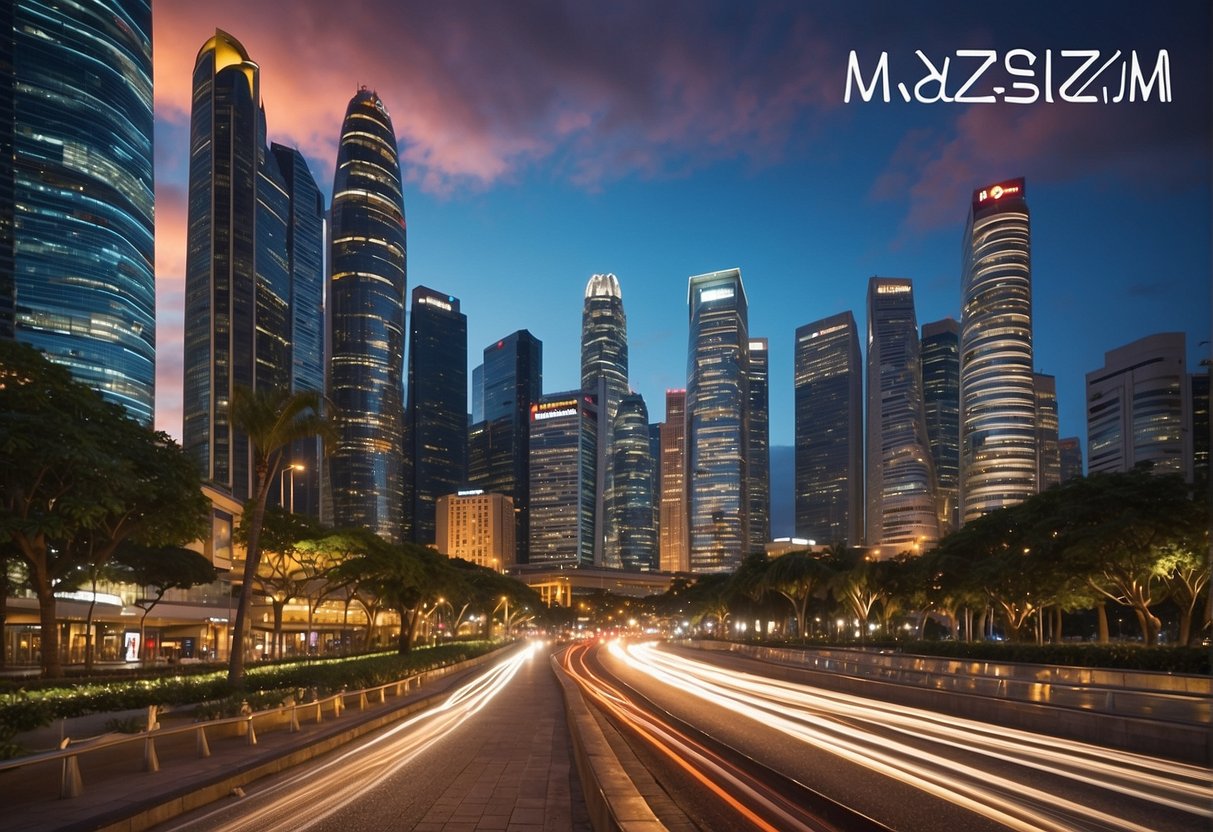 A colorful promotional banner with the words "Frequently Asked Questions" and the logo of "masizzim" against a vibrant Singaporean backdrop
