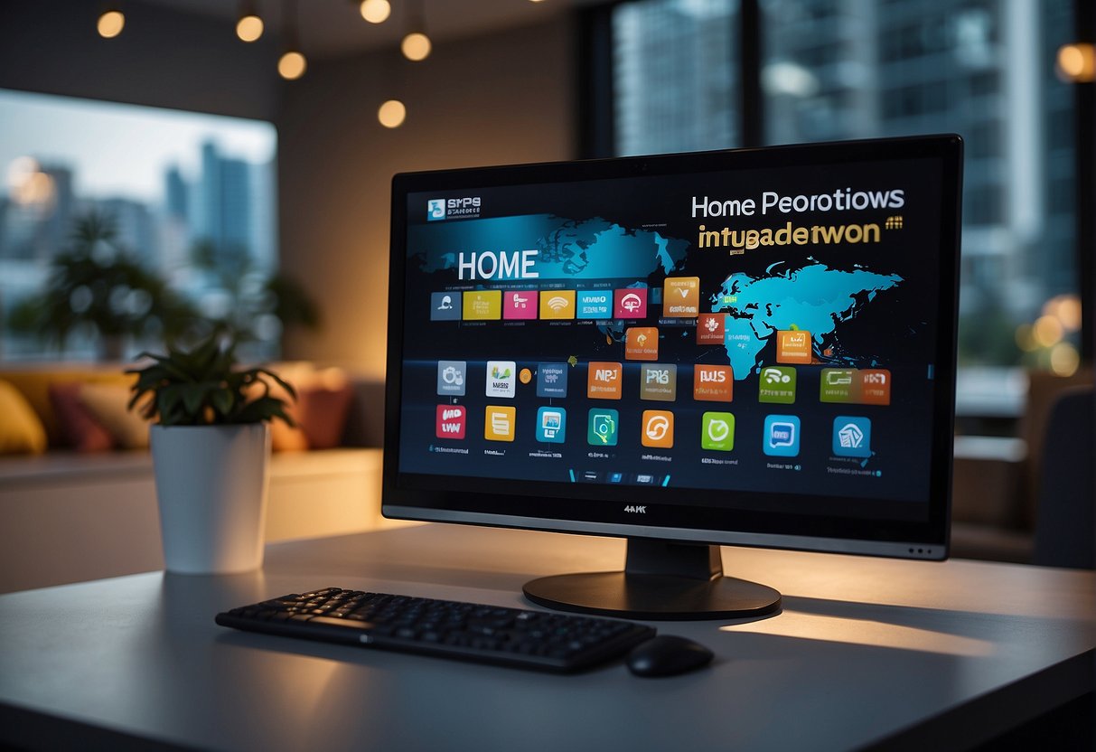 A computer screen displaying various home broadband promotions in Singapore
